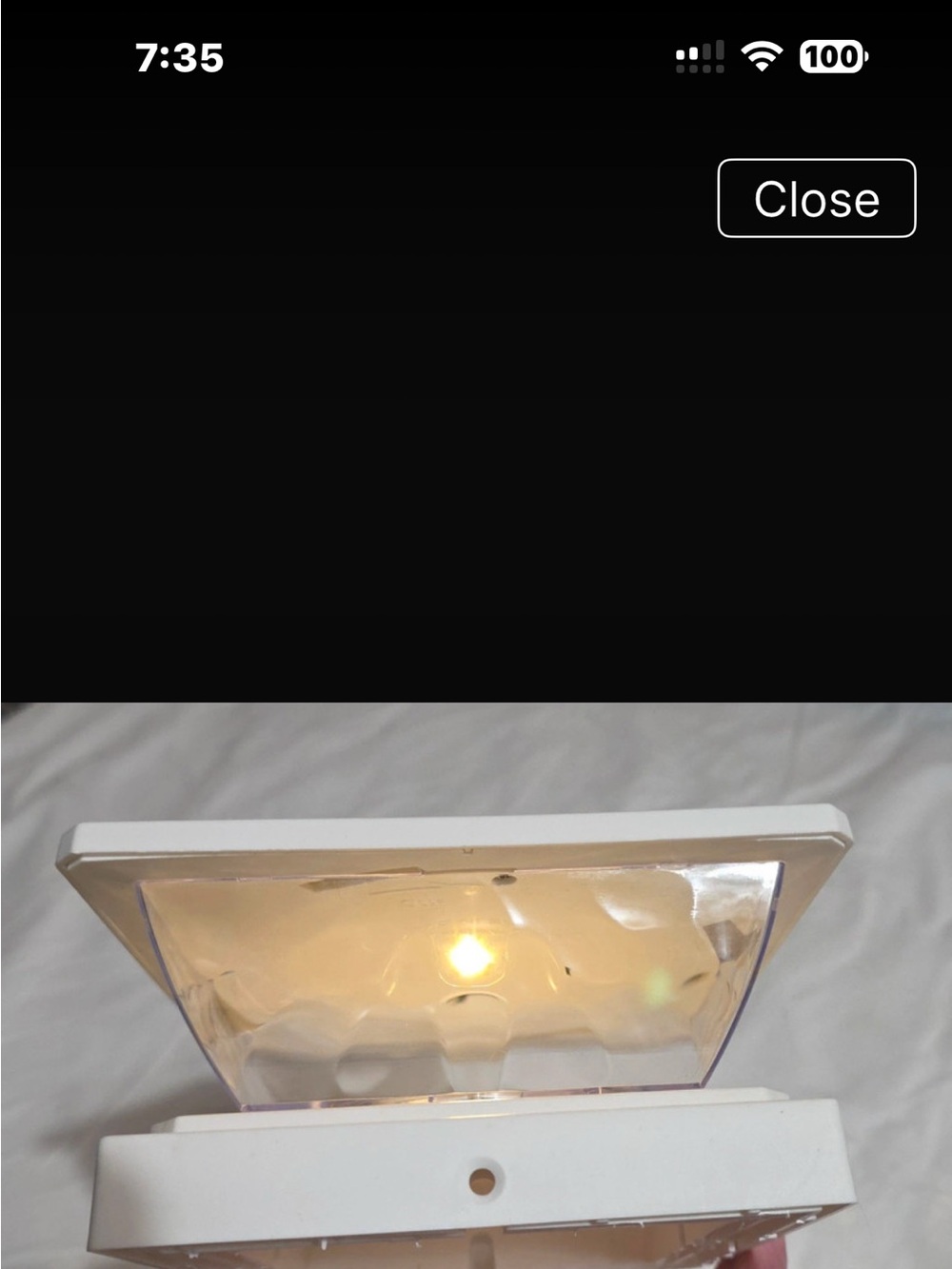 White Portable LED Night Light - Warm or Bright White . $39 ea at home stores